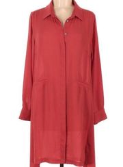 SOFT Surroundings cozy oversized rust shirt dress