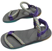 The North Face Women's Skeena Purple Green Outdoor Rope Strap Sandals 7 NWT