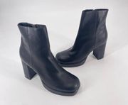 Jeffrey Campbell Sami Platform Boot Womens Sz 10 Black Leather Moto Chic Edgy