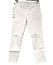 James Jeans Women's Twiggy Ankle Slim Legging Jeans - size 30 / Frost White Raw