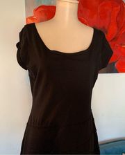 FRESH PRODUCE 100%  COTTON  FLATTERING  "SUNBURST"  DRESS BLACK M Medium