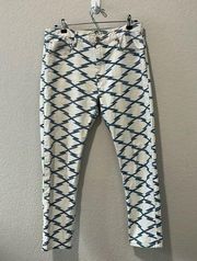 ISABEL MARANT ETOILE, Ikat Nessa Printed Cropped Jeans, Size 38  (US, Size 6)