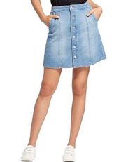 A New Day Button Down Denim A-Line Skirt 4