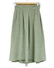 Kara Thoms Skirt Medium Meadow Sage Lennox Linen Smocked Pleated Prairie Cottage