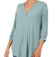 BECCA BLOUSE - BLUE GREY