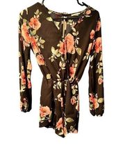 Charlotte Russ Floral  Romper Sz XS