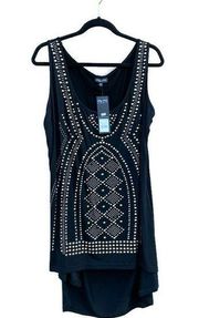 City Chic Super Stud Hi Lo Tank Top Black NWT Plus Size XXL