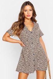 Cheetah Print Mini Dress