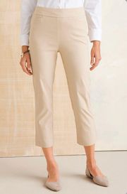 Women’s Work Pants Tan - Chicos SO SLIMMING Brigitte Straight Leg Crops NWT 