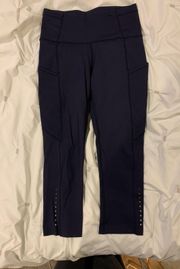 Lululemon Navy Blue Cropped Leggings