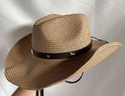 Western wire straw cowboy hat