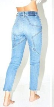 NWT Revice Venus Crop in LightYear wash Star jeans