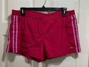 Old Navy  active shorts pinkish red color with pink stripes size XL