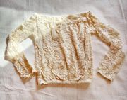 Ivory Lace Long Sleeve Blouse