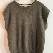 VINTAGE Oversized Dark Green Mohair Knit Sweater "One Size" Womens Pullover Top