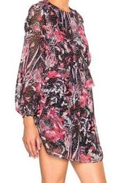IRO Silk chiffon long sleeve Dress mini Size 10 Dress Abstract Long Sleeve