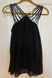 Black  strappy flowy tank top