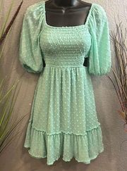 Live to be spoiled mint green tube top dress size XS