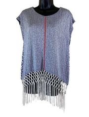 Tart Chastity Macrame Fringe Sleeveless Blouse