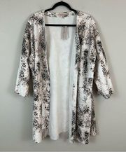 Philosophy | Faux Suede Animal Print Open Front Jacket Size 2X Women's NWT