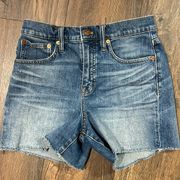 Madewell high rise cutoff denim shorts size 25