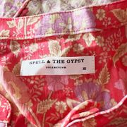 Spell The Gypsy Love Story Lightweight Organic Cotton Floral Print Blouse Shirt 