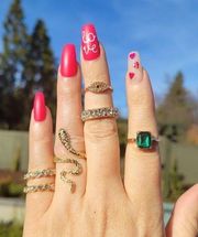 2/$20🌼 Gold Snake Midi Rings Set NWOT