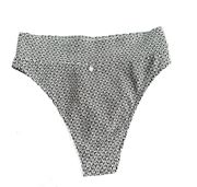 NEW Free People Rhythm Geometric Hi Hip Banded Black and White Bikini Bottom XS