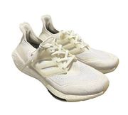 Adidas Ultraboost 21 Women's Running Shoes Triple White Sneaker Running Size 8.5