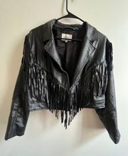 Leather Fringe Jacket