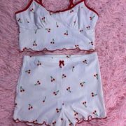 Cherry Edition Pajama Shorts Top Set