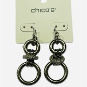 NWT Chico’s Silver Tone Links Drop Earrings