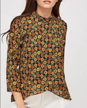 Brave Soul London sunflower blouse size xs