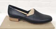 Clarks Collection By Clark’s NIB Juliet Palm Black Leather Slip On Loafer Shoes