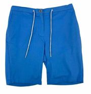 Caribbean Joe Womens Skimmer Shorts Elastic Waist Drawstring Blue Size 10