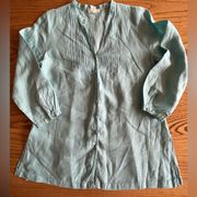 Eileen Fisher Women’s Size Small Organic Handkerchief 100% Irish‎ Linen Shirt