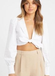 Kookai White Monaco Knot Shirt