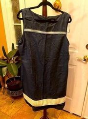 NWT LIZ CLAIBORNE CHAMBRAY DENIM DRESS SIZE 16