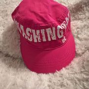 Robin Ruth Womens Pink Washington Dc Hat Cap, Adjustable, Distressed