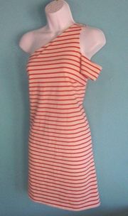 Maeve Anthropologie Red Striped Cotton Dress XS