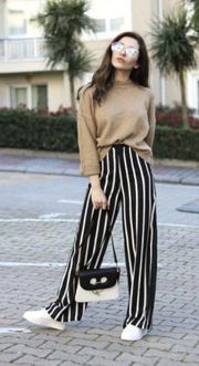 Black And White Pants 