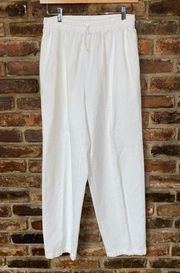 Classic Elements White Pull On Straight Leg Pants Women's Size Small