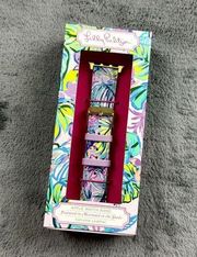 Lilly Pulitzer Apple Watch Band 38 40mm Mermaid The Shade Leather Preppy NEW