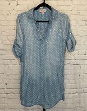 NWT Philosophy Tencel Chambray Shirt Dress Printed