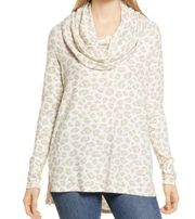 Gibson Convertible Neckline Tunic Oatmeal Animal