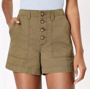 LOFT NWT Women's Casual Button Front Utility Shorts