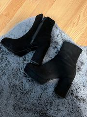 Black Heeled Ankle Boots