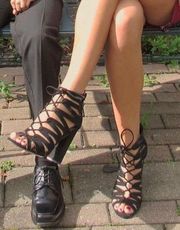 Black Strappy Heels