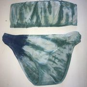 Lucky brand tie die bandeau bikini