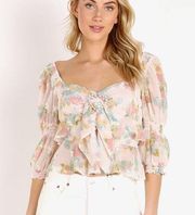 For Love & Lemons Paradis Blouse Vintage $158 Sz Small